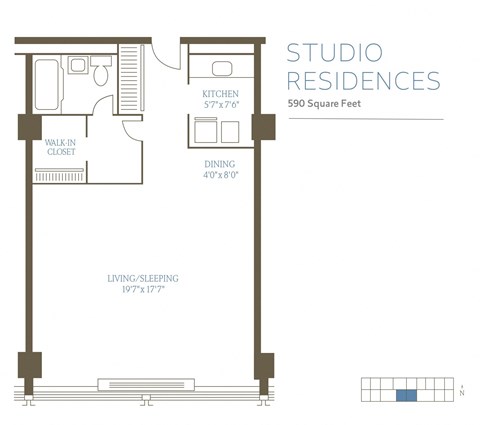 ST2F Floor Plan at The Pavilion, Detroit, MI